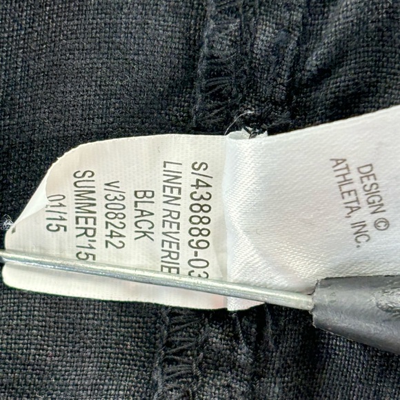 Athleta Reverie Black Linen Pants Womens Size 6 Lagenlook Loose Relaxed Casual - Picture 14 of 16